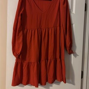 Elegant Red V-Neck Women's Top